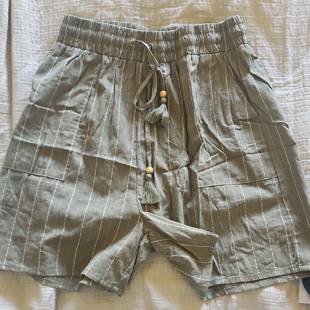 Men's Olive Green Casual Shorts